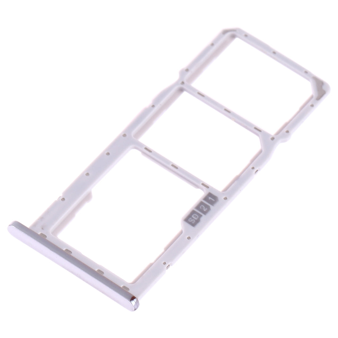 SIM Card Tray + SIM Card Tray + Micro SD Card Tray for Asus ZenFone Max Pro (M2) ZB631KL(Silver)