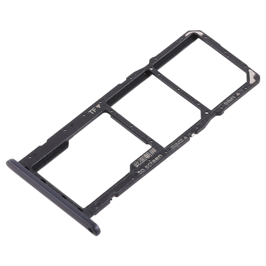 SIM Card Tray + Micro SD Card Tray for Huawei Honor 8C (Black)