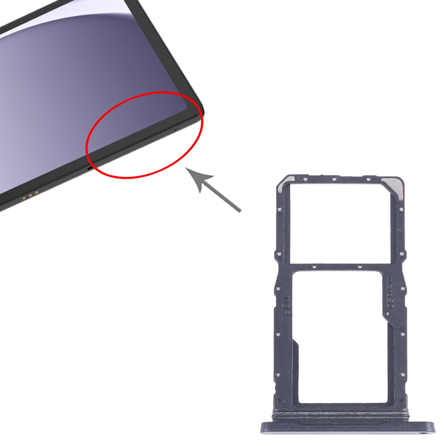 For Samsung Galaxy Tab A9+ 5G SM-X215 Original SIM + Micro SD Card Tray (Blue)