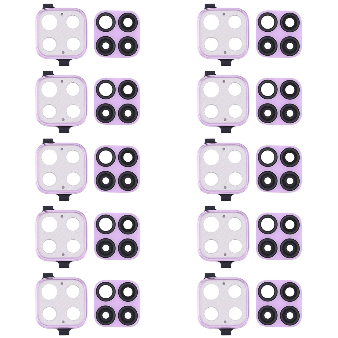 For Huawei Nova 6 SE  10pcs Camera Lens Cover (Purple)
