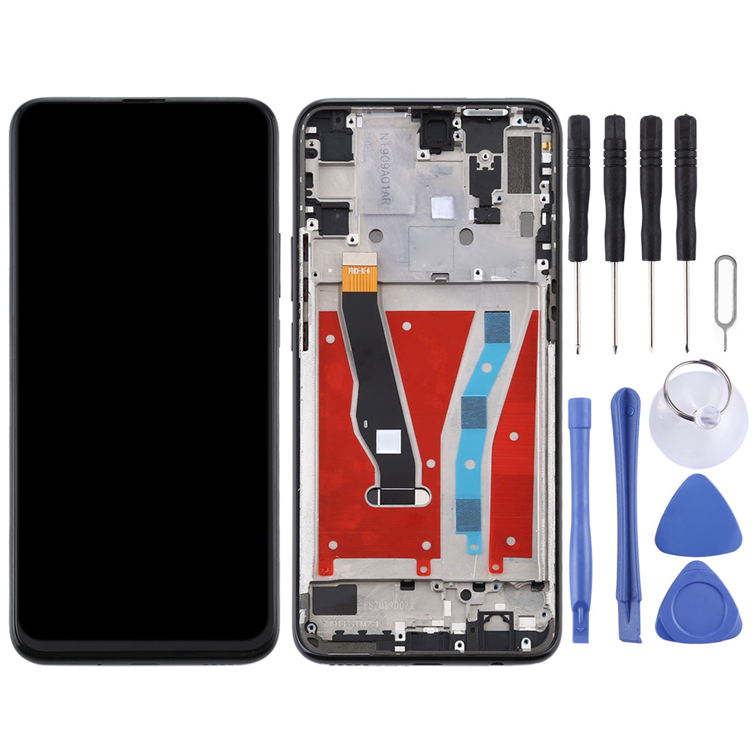 LCD Screen and Digitizer Full Assembly with Frame for Huawei Y9 Prime (2019)(Black)