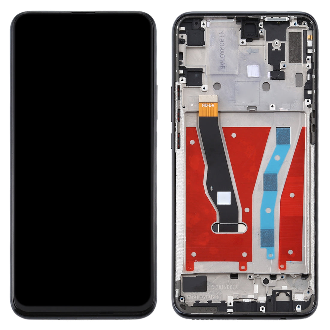 LCD Screen and Digitizer Full Assembly with Frame for Huawei Y9 Prime (2019)(Black)