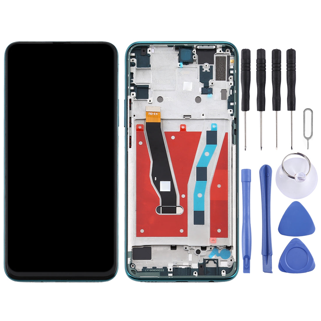 LCD Screen and Digitizer Full Assembly with Frame for Huawei Y9 Prime (2019)(Green)