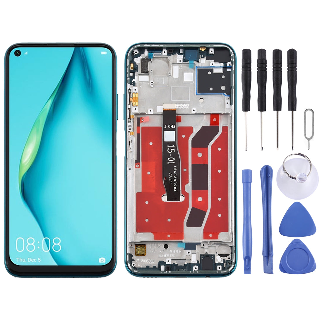 OEM LCD Screen for Huawei P40 Lite Digitizer Full Assembly with Frame?Green)