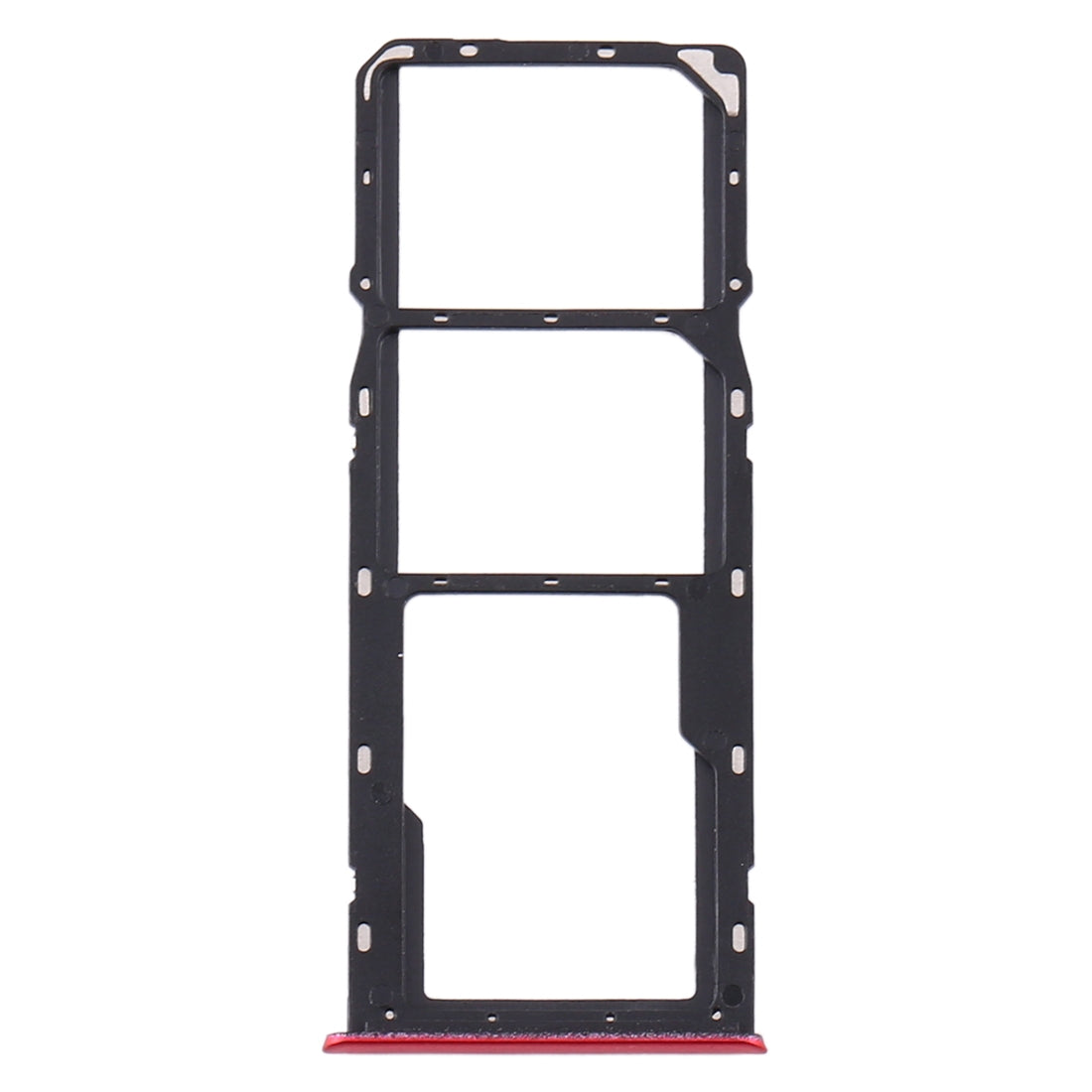 For OPPO Realme 5s  SIM Card Tray + SIM Card Tray + Micro SD Card Tray (Red)