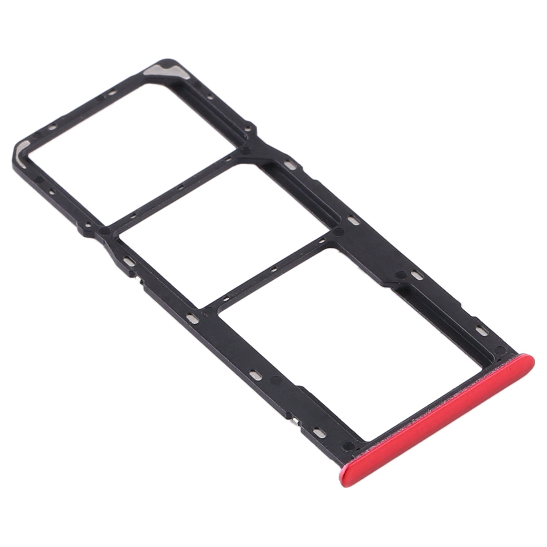 For OPPO Realme 5s  SIM Card Tray + SIM Card Tray + Micro SD Card Tray (Red)