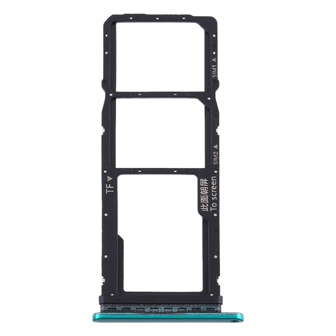 SIM Card Tray + SIM Card Tray + Micro SD Card Tray for Huawei Y7p (Green)