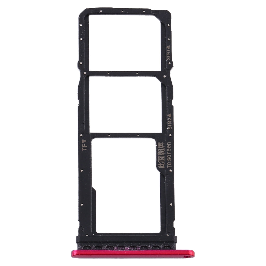 SIM Card Tray + SIM Card Tray + Micro SD Card Tray for Huawei Y7p (Rose Red)