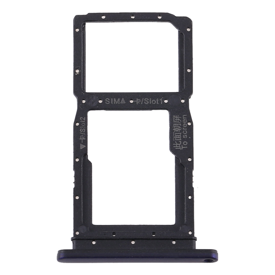 SIM Card Tray + SIM Card Tray / Micro SD Card Tray for Huawei Y9s(Purple)