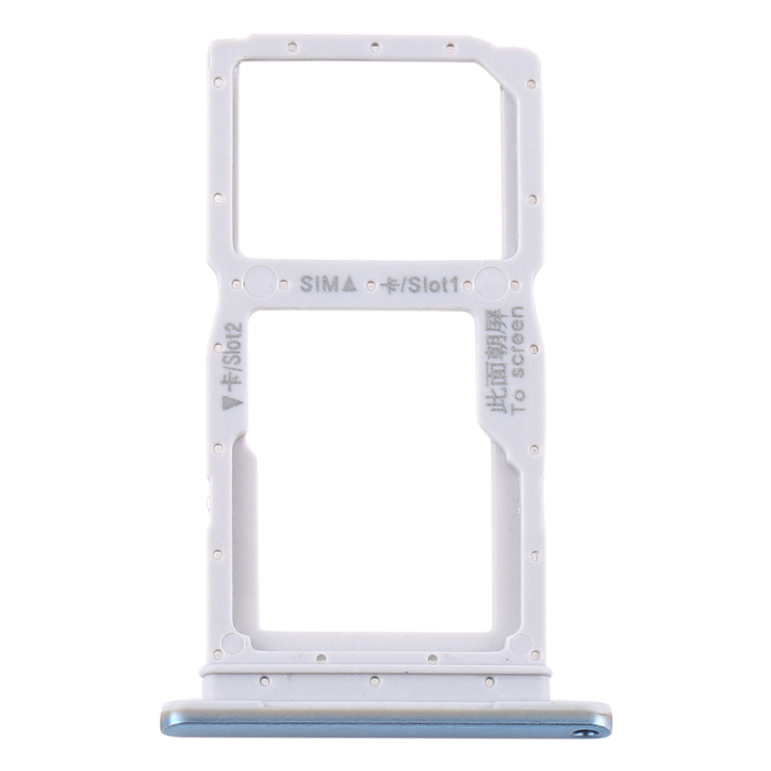 SIM Card Tray + SIM Card Tray / Micro SD Card Tray for Huawei Y9s(Baby Blue)