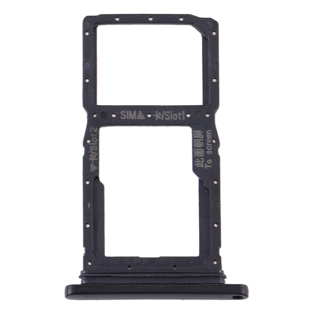 SIM Card Tray + SIM Card Tray / Micro SD Card Tray for Huawei Y9s 2020 (Black)