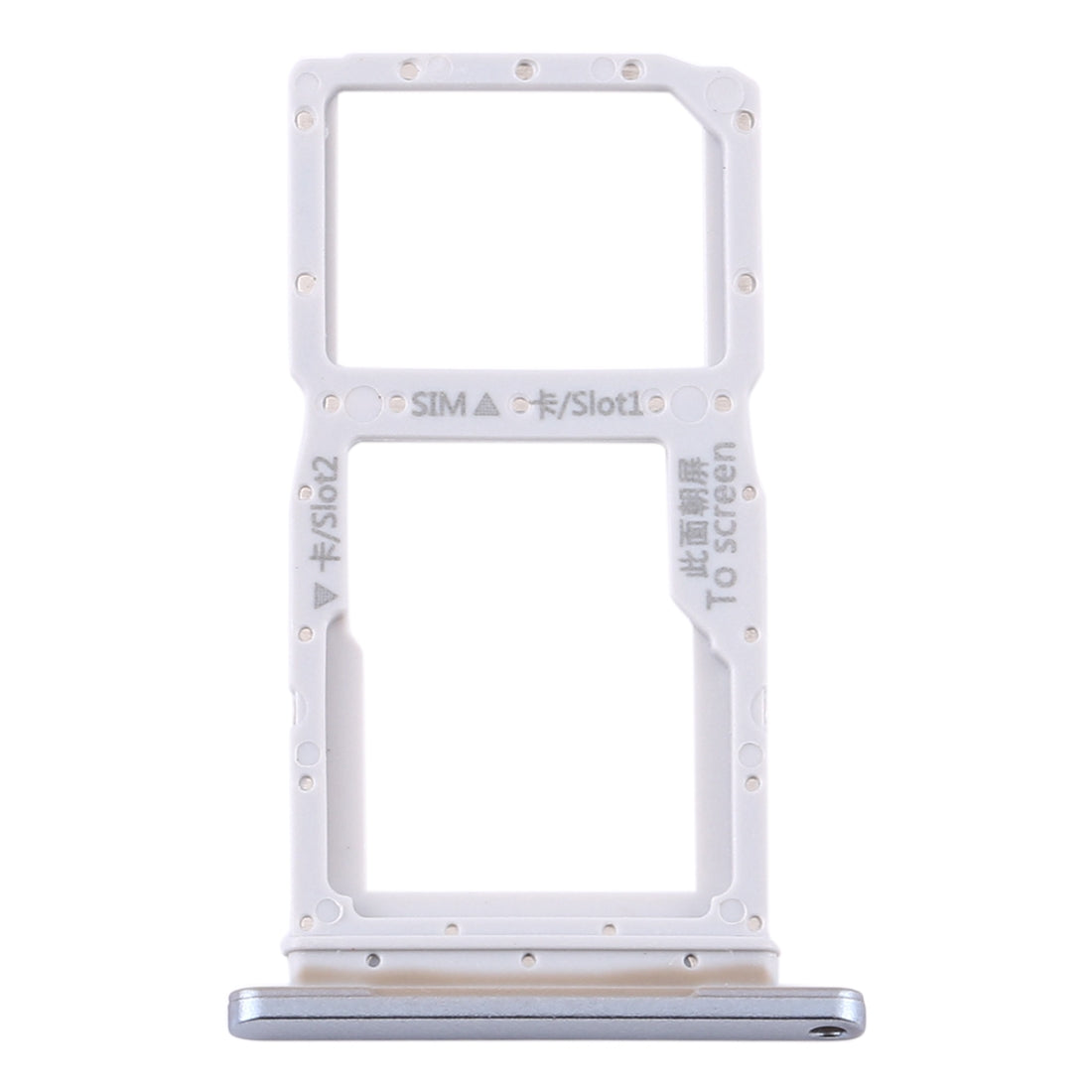 SIM Card Tray + SIM Card Tray / Micro SD Card Tray for Huawei Y9s 2020 (Silver)