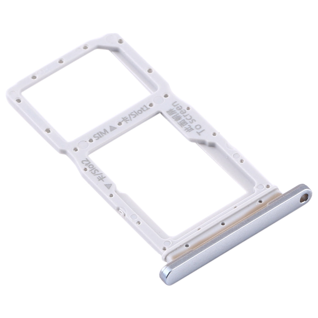 SIM Card Tray + SIM Card Tray / Micro SD Card Tray for Huawei Y9s 2020 (Silver)