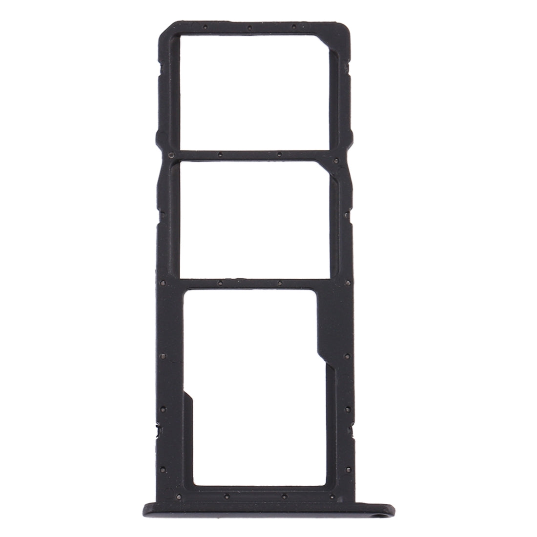SIM Card Tray + SIM Card Tray + Micro SD Card Tray for Huawei Honor 8A Pro (Black)