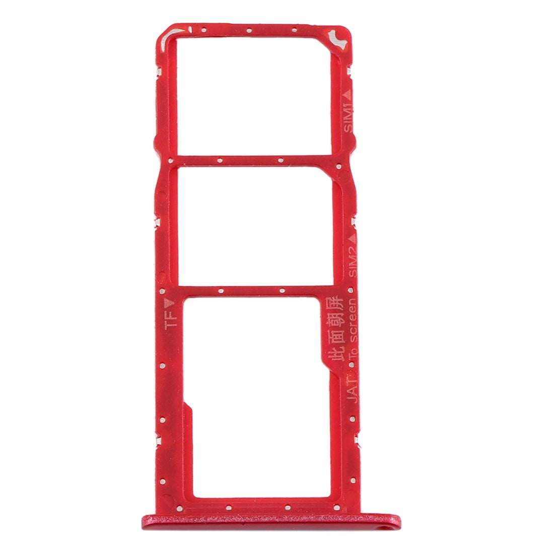 SIM Card Tray + SIM Card Tray + Micro SD Card Tray for Huawei Honor 8A Pro (Red)