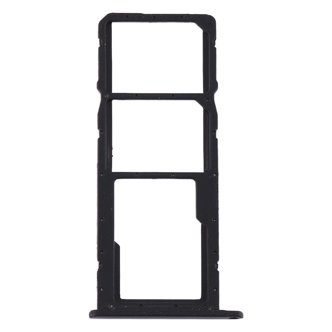 SIM Card Tray + SIM Card Tray + Micro SD Card Tray for Huawei Y6s (2019) (Black)