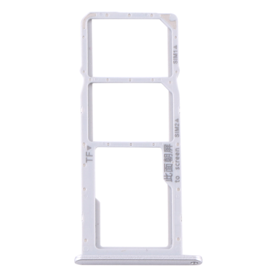 SIM Card Tray + SIM Card Tray + Micro SD Card Tray for Huawei Y6s (2020) (Silver)