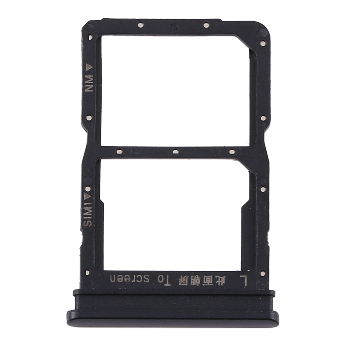SIM Card Tray + NM Card Tray for Huawei P Smart 2020 (Black)