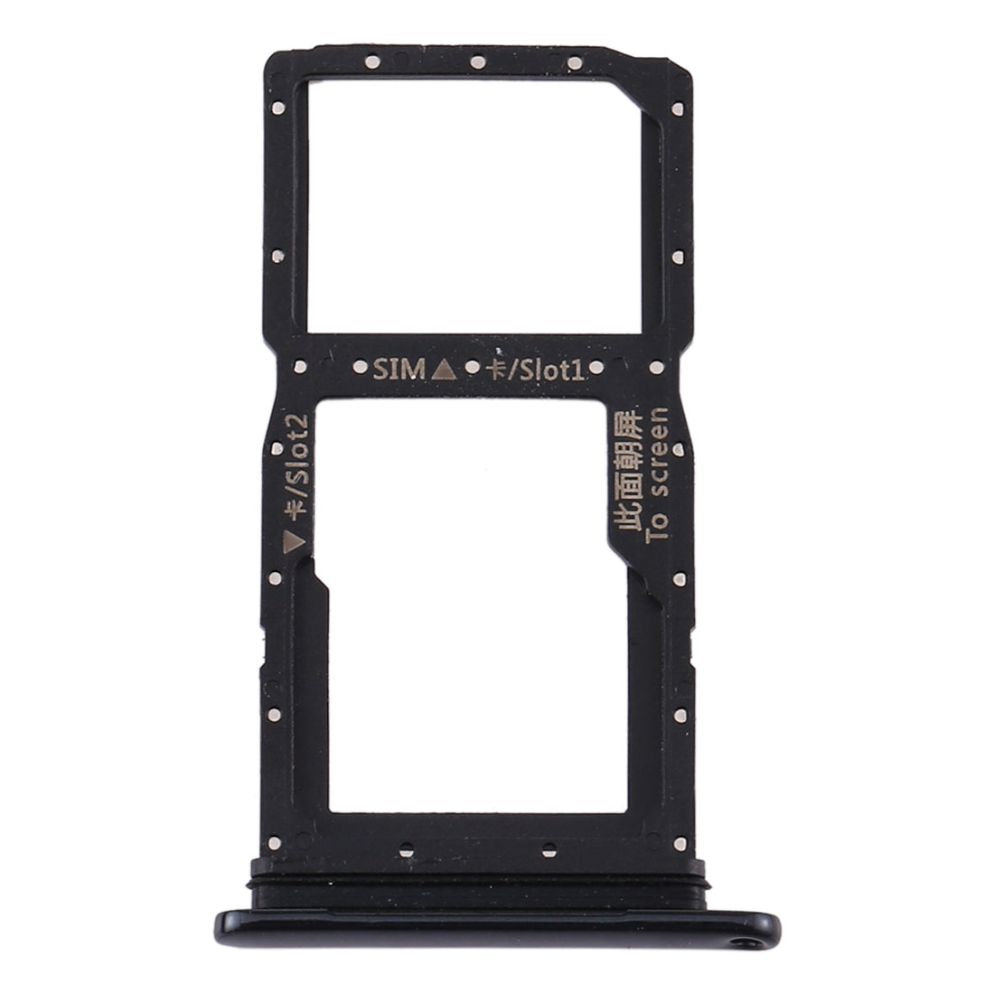 SIM Card Tray + SIM Card Tray / Micro SD Card Tray for Huawei Enjoy Z 5G (Black)