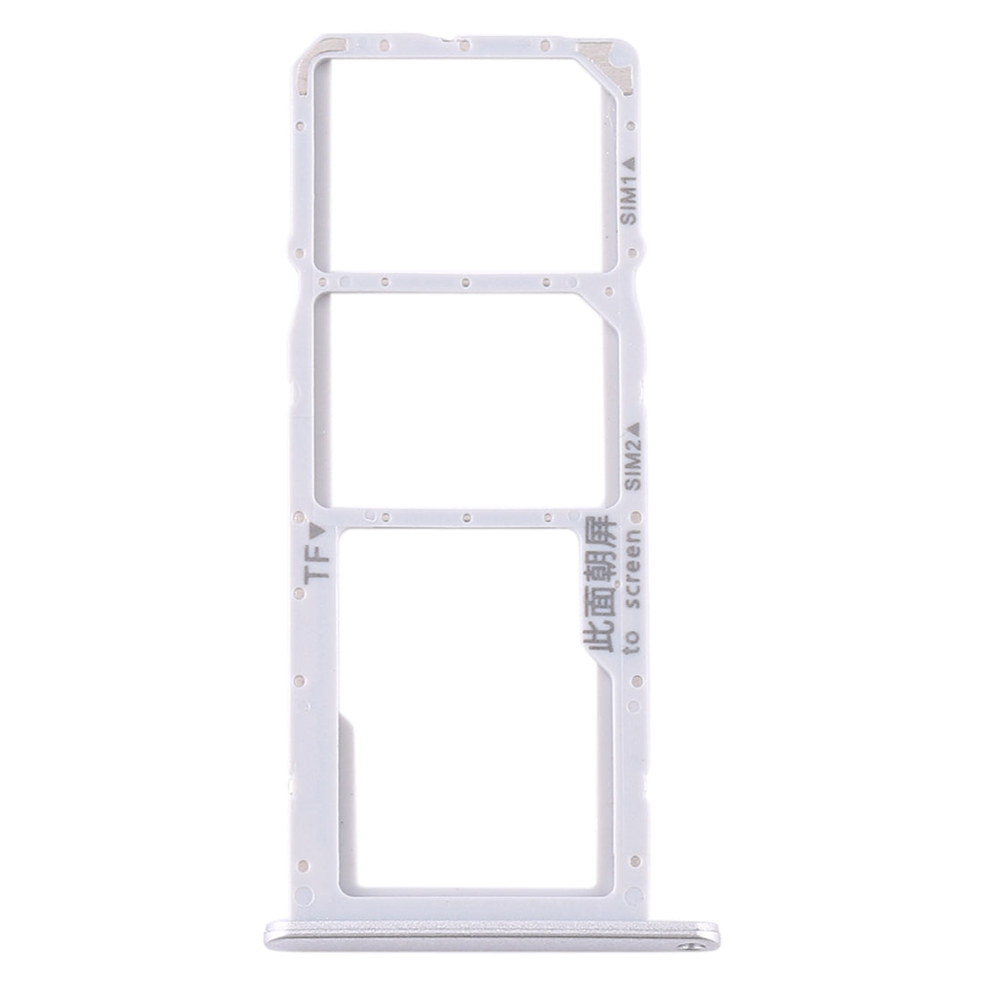 SIM Card Tray + SIM Card Tray + Micro SD Card Tray for Huawei Y6p (Silver)
