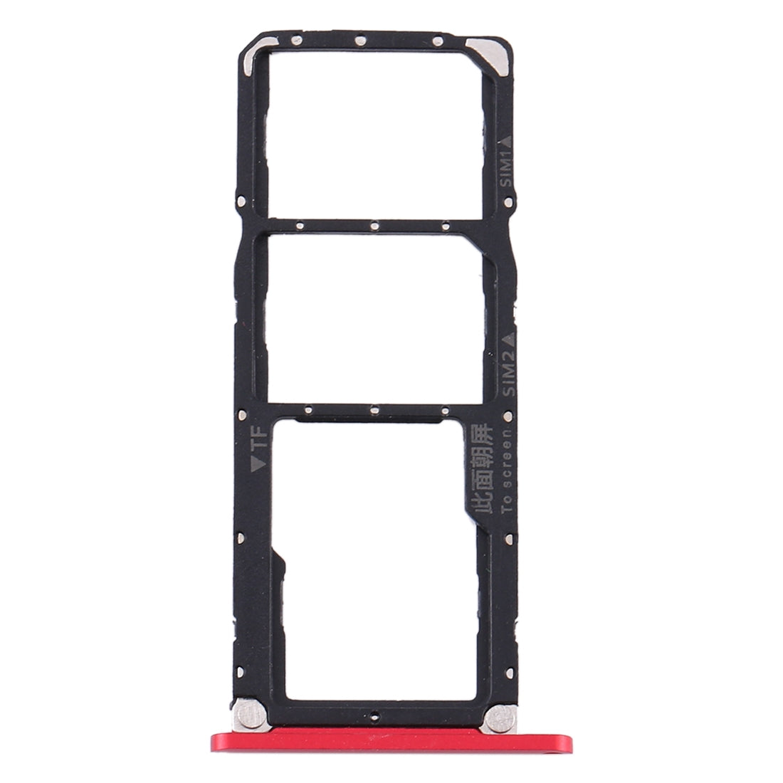 SIM Card Tray + SIM Card Tray + Micro SD Card Tray for Huawei Enjoy Max (Red)