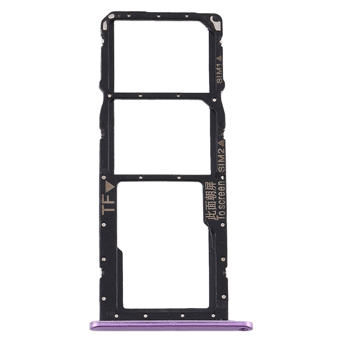 SIM Card Tray + SIM Card Tray + Micro SD Card Tray for Huawei Y8s (Purple)