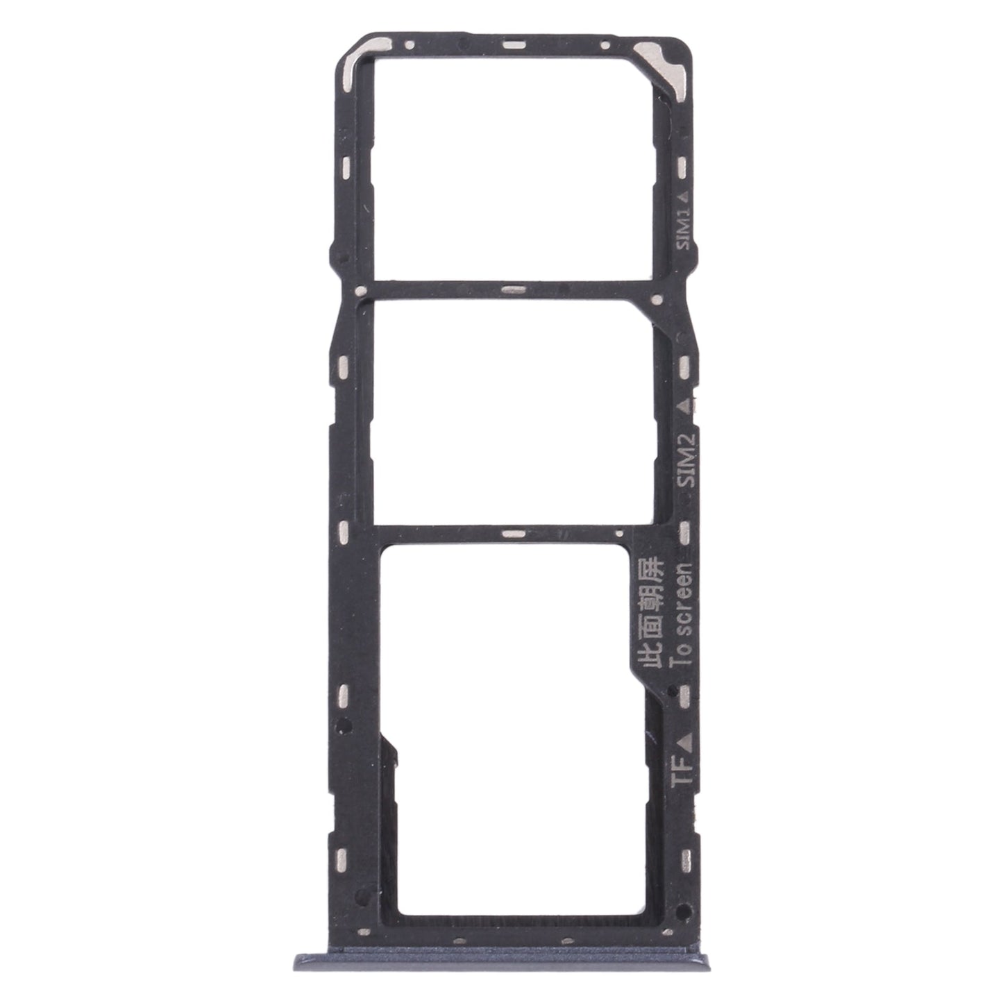 For OPPO Realme C11 RMX2185  SIM Card Tray + SIM Card Tray + Micro SD Card Tray (Grey)
