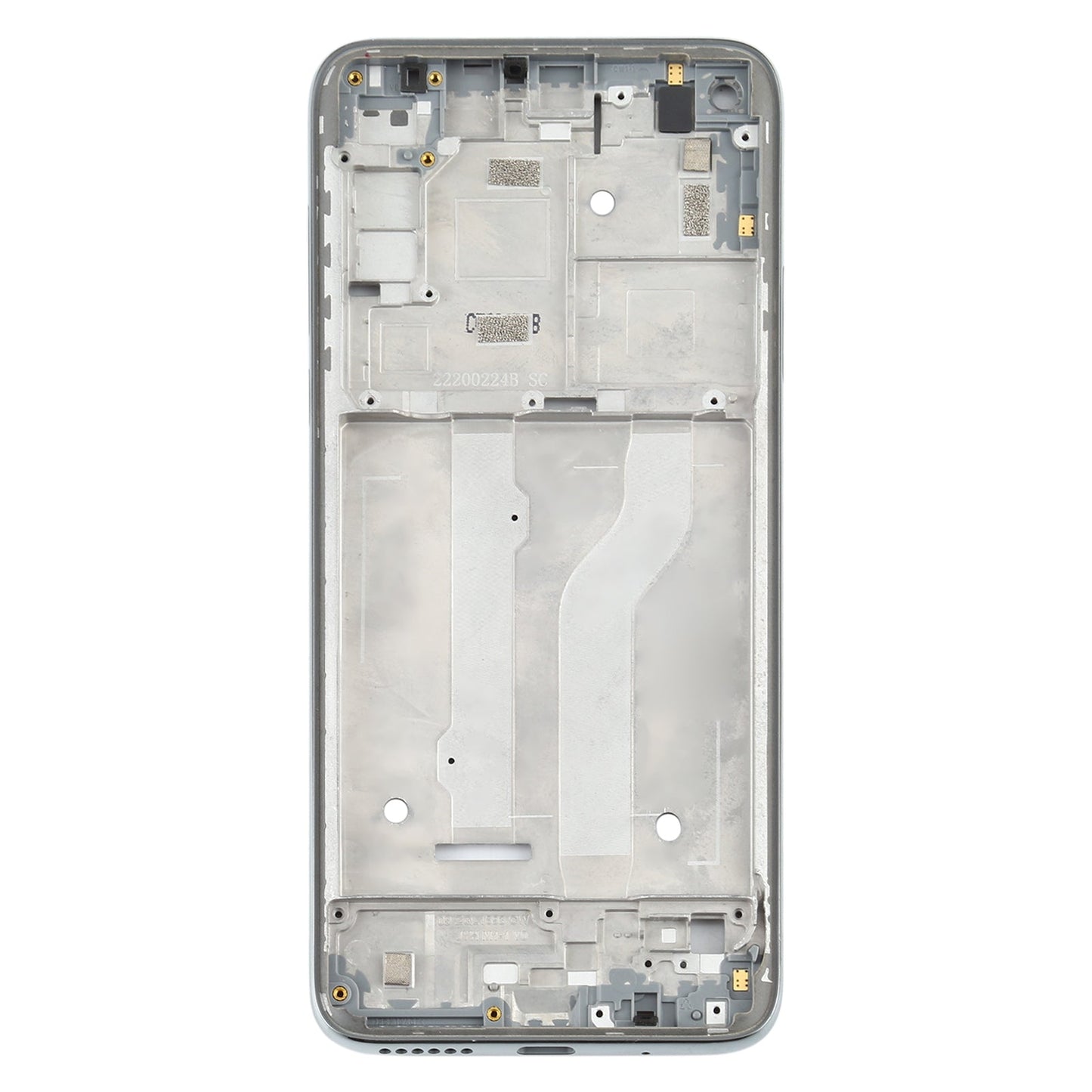 Front Housing LCD Frame Bezel Plate for Motorola Moto G Fast (Silver)