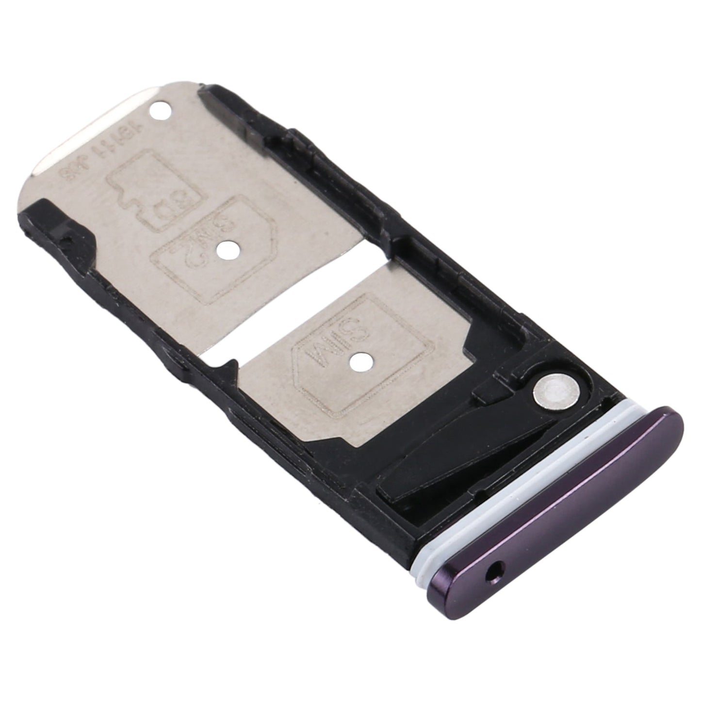 SIM Card Tray + SIM Card Tray / Micro SD Card Tray for Motorola One Zoom (Purple)