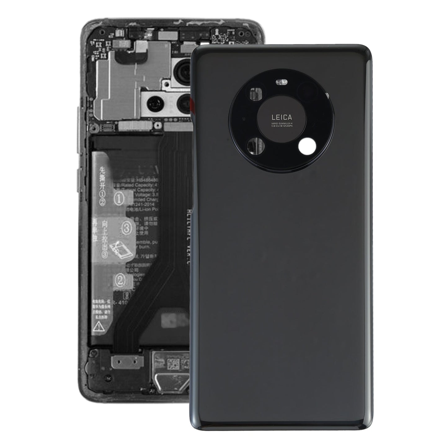 Original Battery Back Cover with Camera Lens Cover for Huawei Mate 40 Pro(Black)
