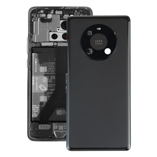 Original Battery Back Cover with Camera Lens Cover for Huawei Mate 40 Pro(Black)