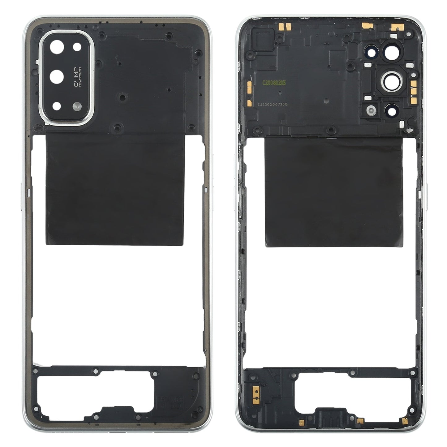 For OPPO Realme X7 Middle Frame Bezel Plate (White)