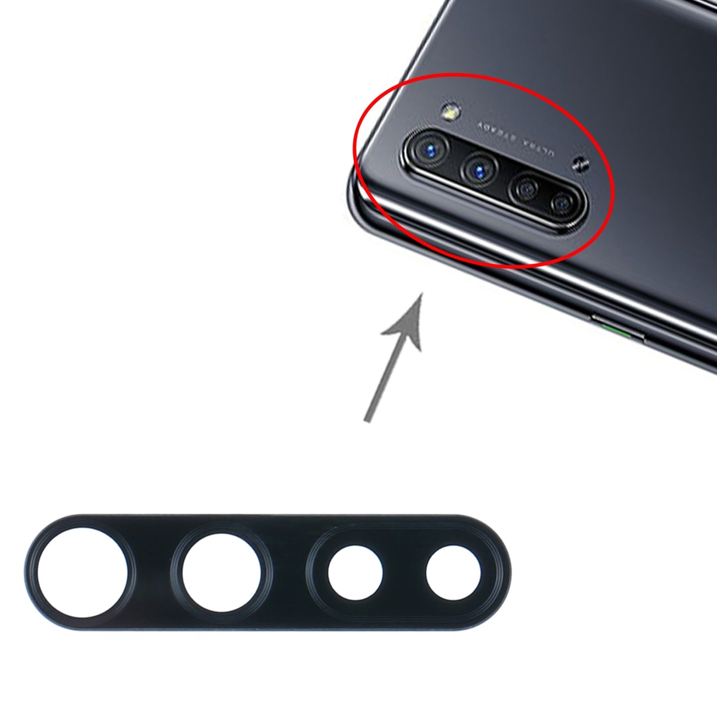 For OPPO K7 5G 10pcs Back Camera Lens