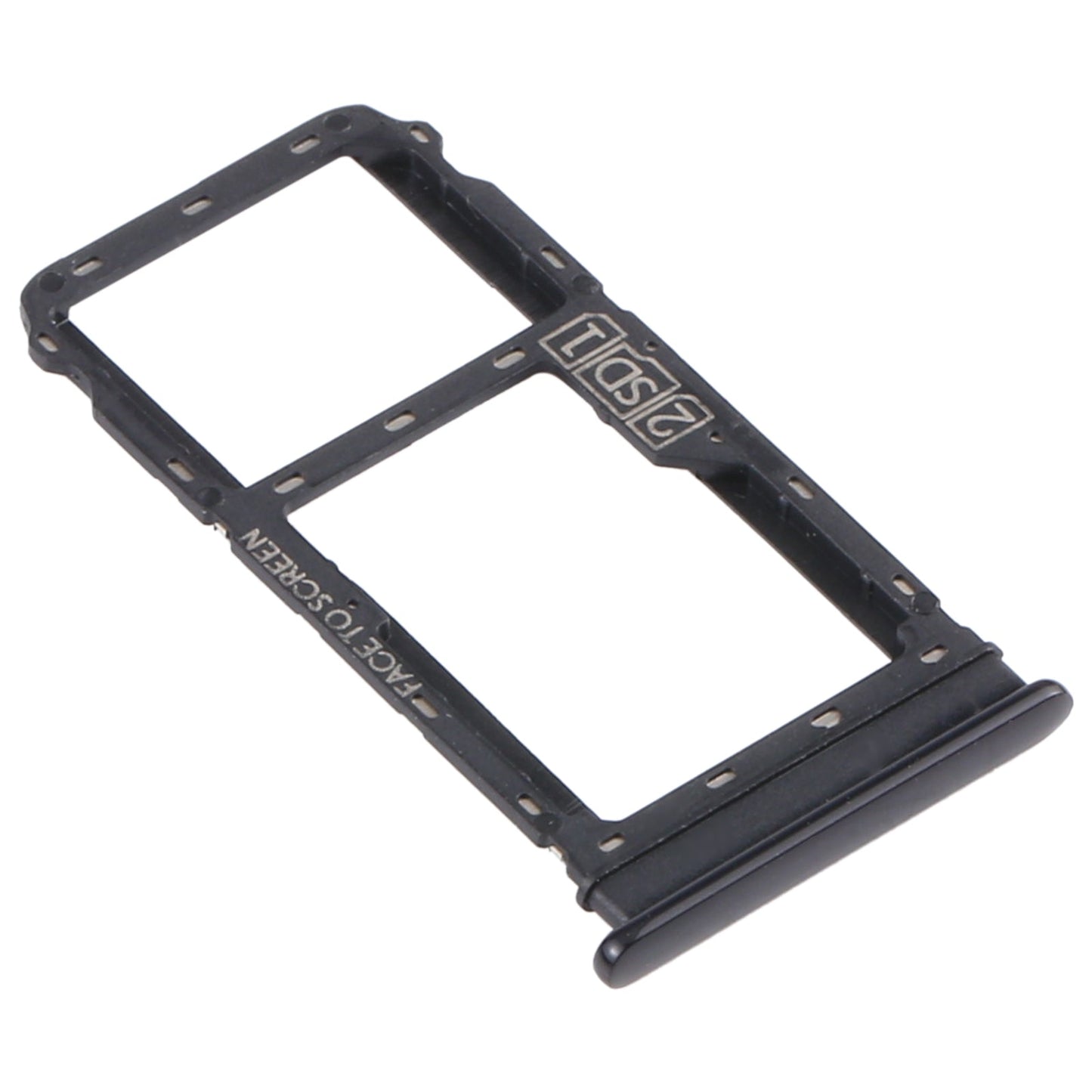 SIM Card Tray + Micro SD Card Tray for Motorola Moto G8 Plus XT2019 XT2019-2 (Black)