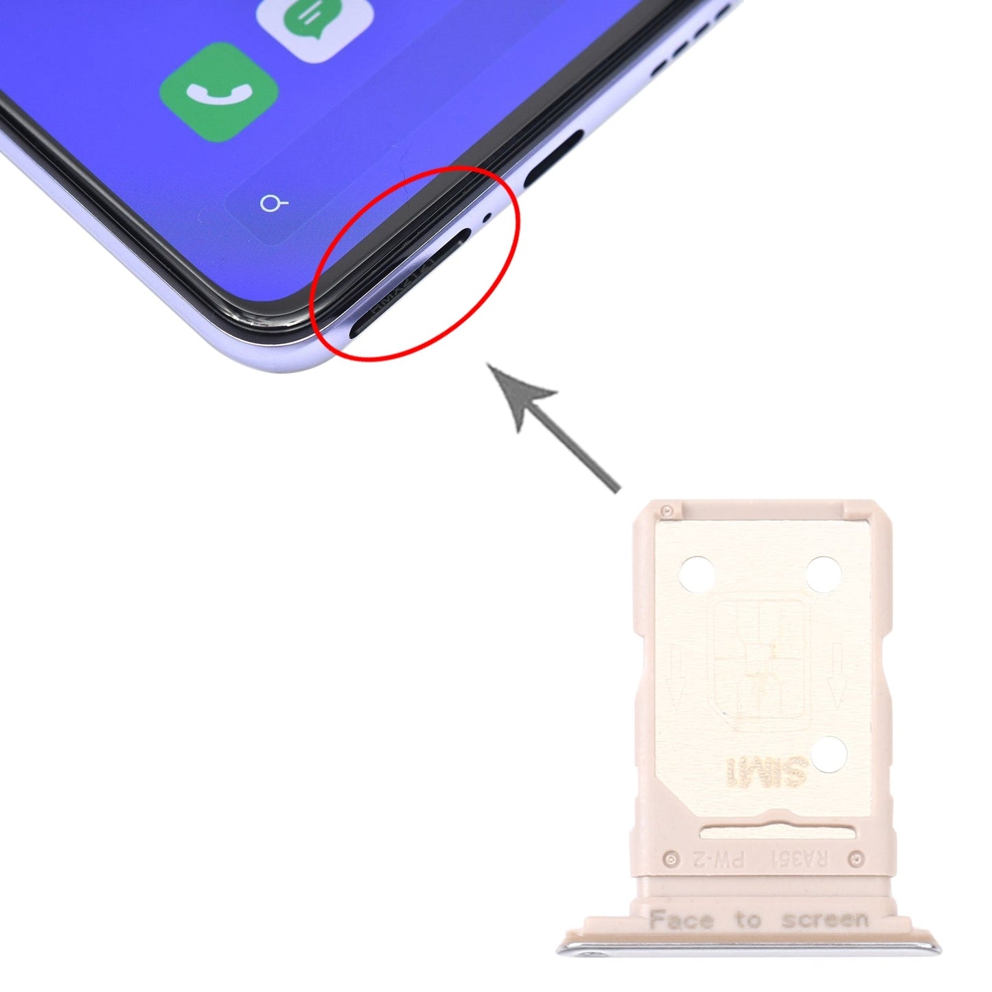 For OPPO Realme X7 Pro SIM Card Tray + SIM Card Tray (Silver)