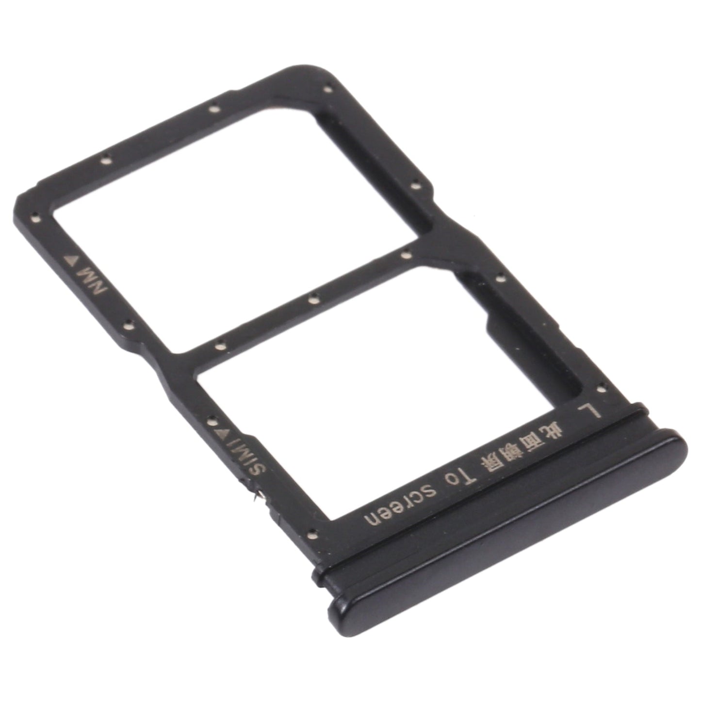 SIM Card Tray + NM Card Tray for Huawei P Smart S (Black)