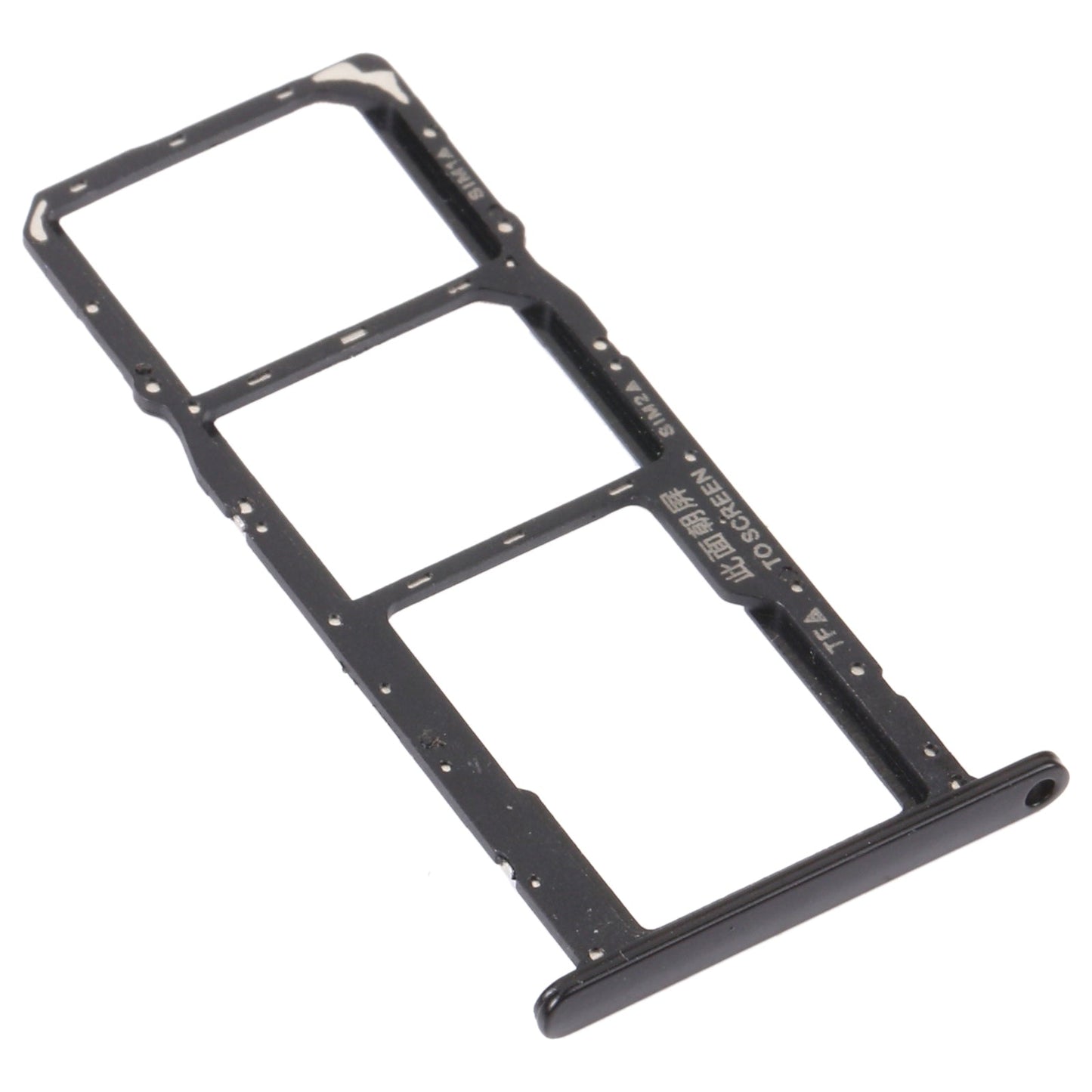 SIM Card Tray + SIM Card Tray + Micro SD Card Tray for Honor 8S 2020 (Black)