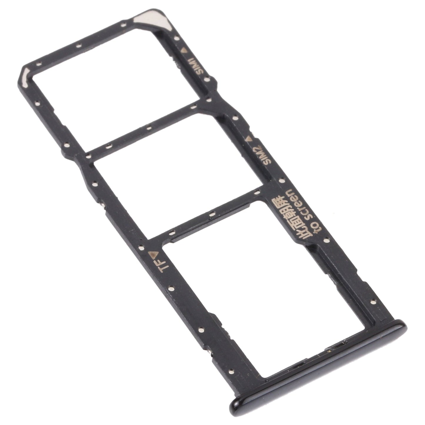 SIM Card Tray + SIM Card Tray + Micro SD Card Tray for Huawei Y5p (Black)