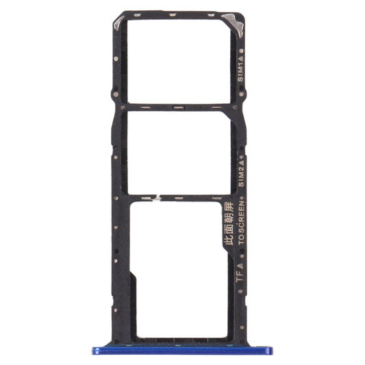SIM Card Tray + SIM Card Tray + Micro SD Card Tray for Honor 8S (Blue)