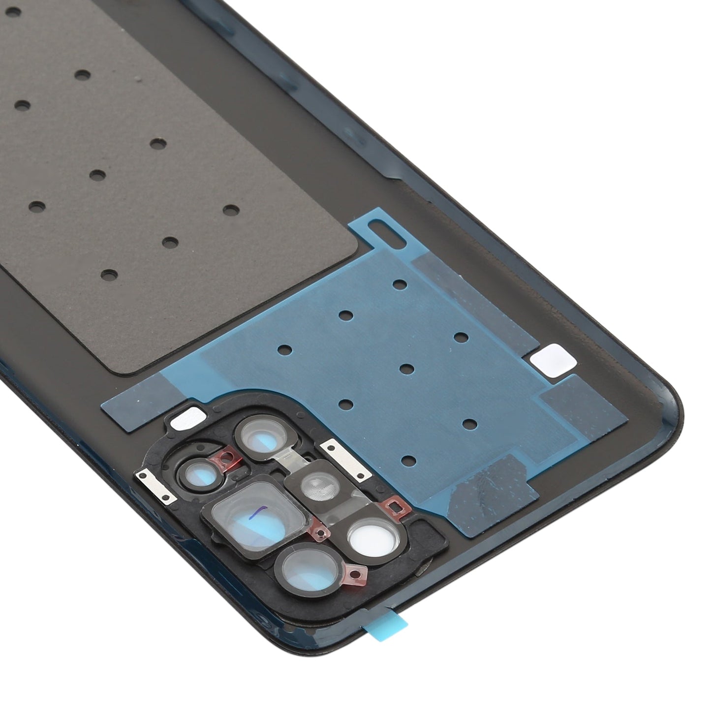 For OnePlus 9R Battery Back Cover With Camera Lens (Frosted Black)
