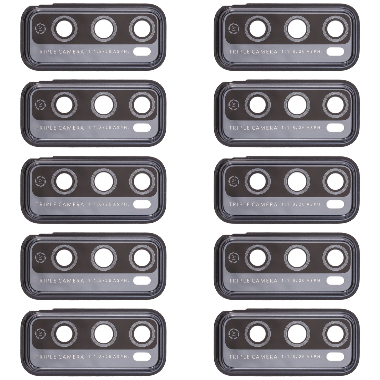 For Huawei Enjoy 20 Pro  10pcs Camera Lens Cover (Black)