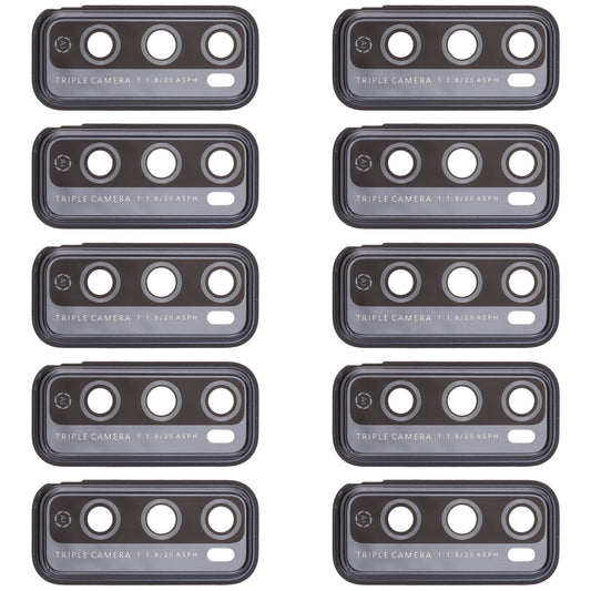 For Huawei Enjoy 20 Pro  10pcs Camera Lens Cover (Black)