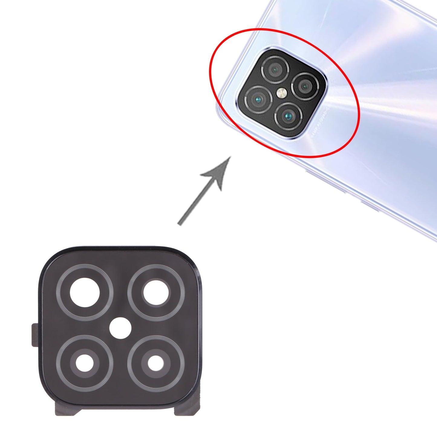 For Huawei Nova 8 SE  Camera Lens Cover (Black)