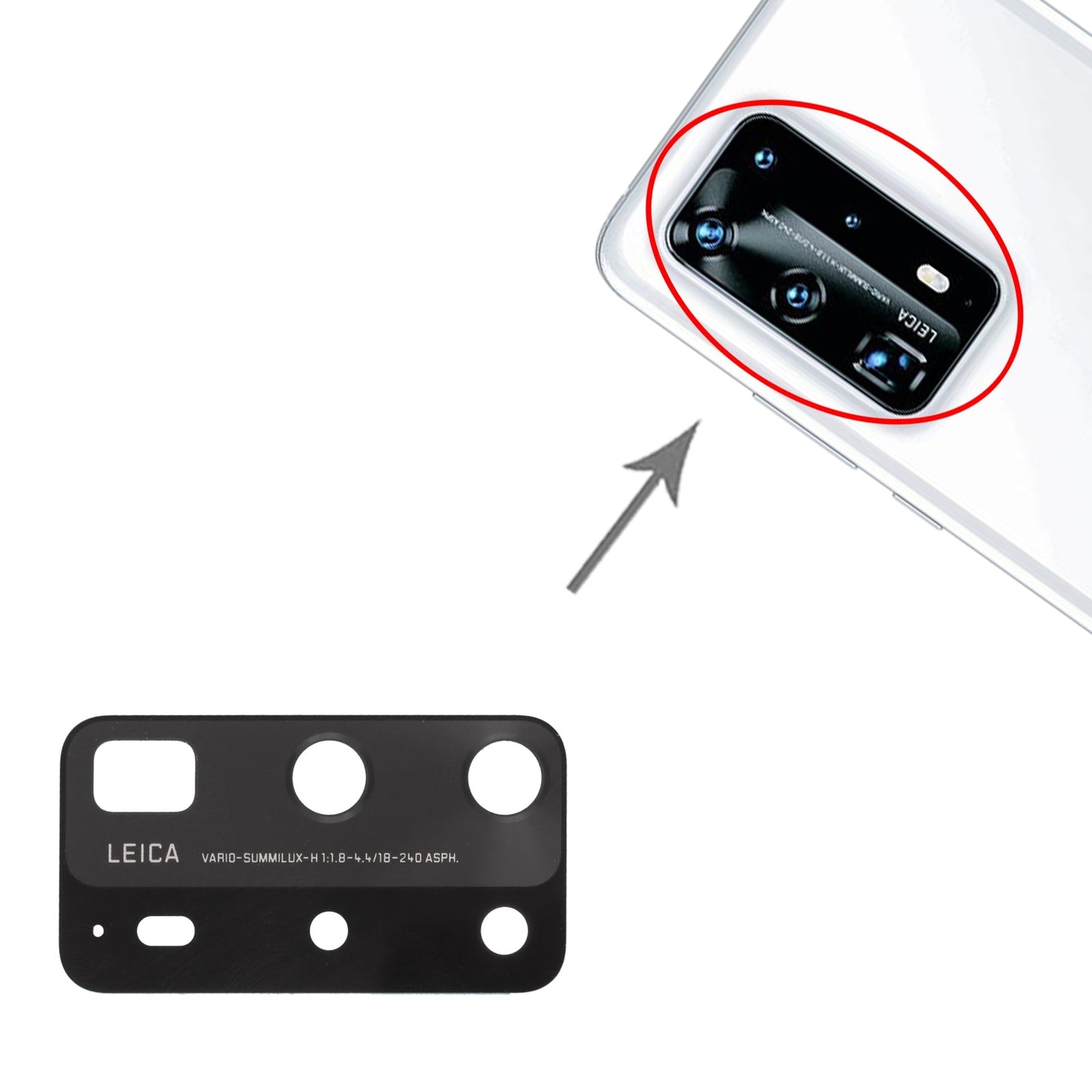 For Huawei P40 Pro+ 10pcs Back Camera Lens 