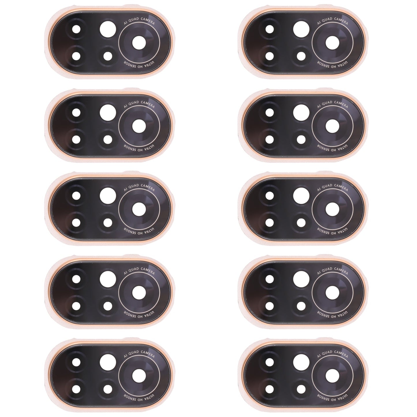 For Huawei Nova 8 5G  10pcs Camera Lens Cover (Gold)