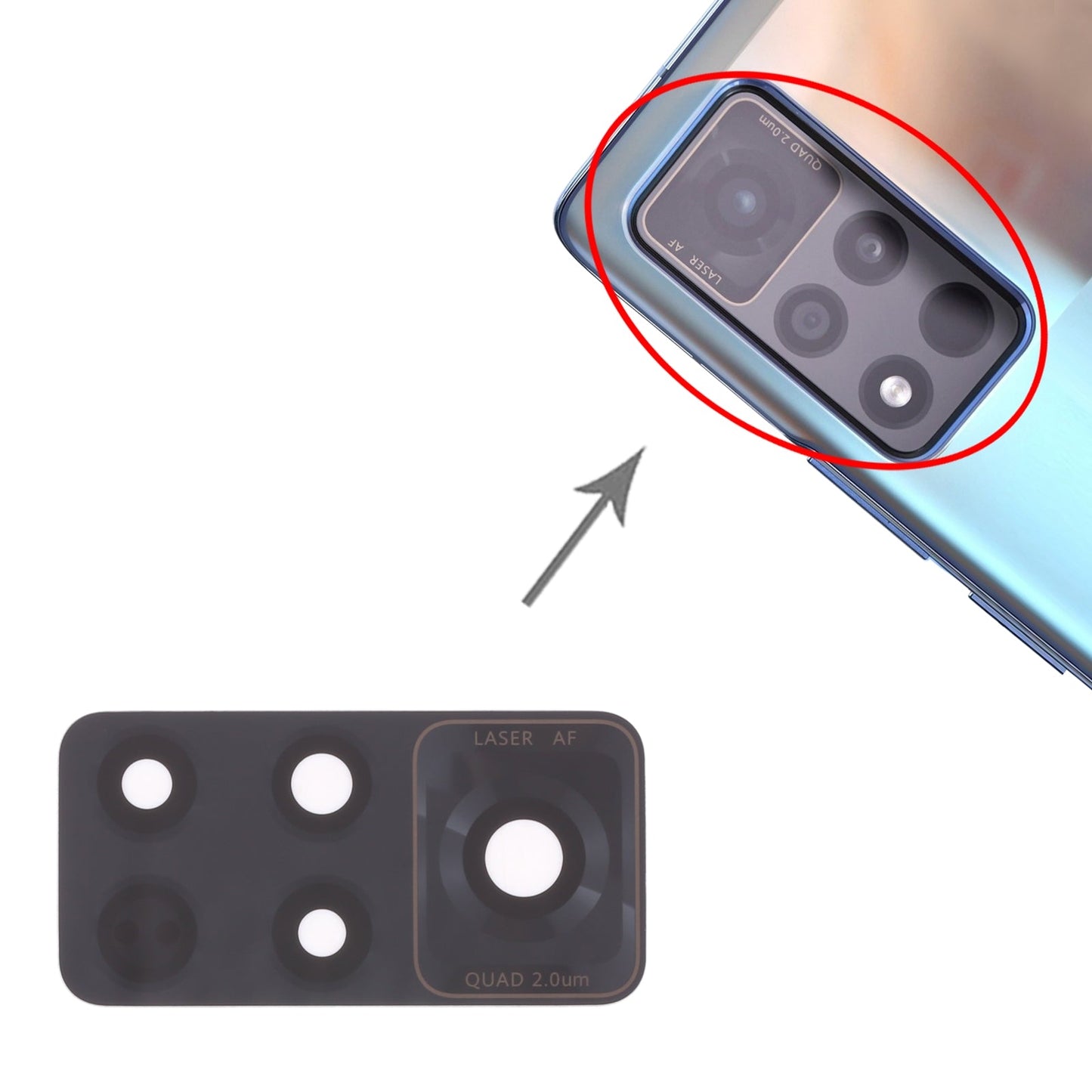 For Honor V40 5G 10pcs Back Camera Lens 
