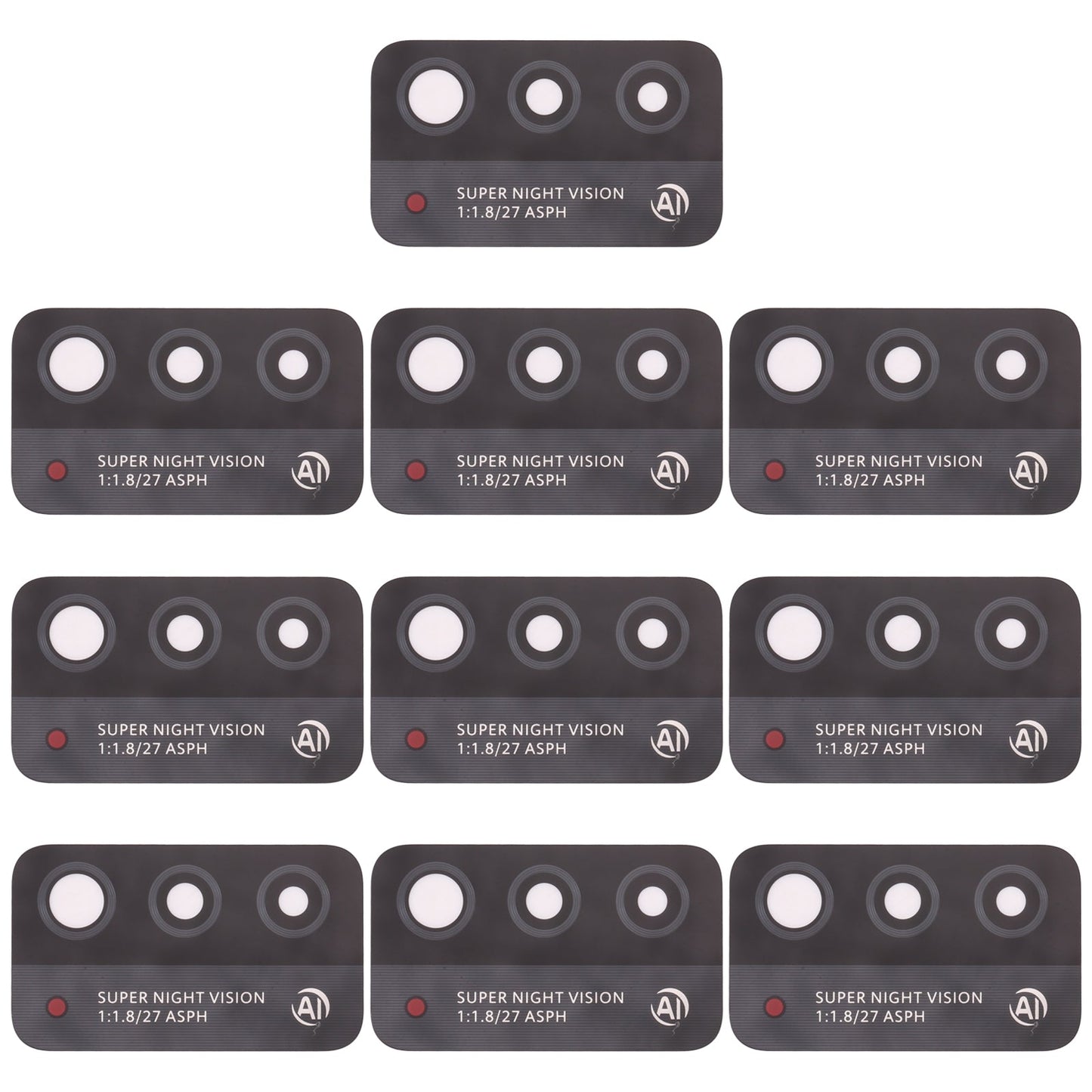 For Honor X10 Max 5G 10pcs Back Camera Lens 