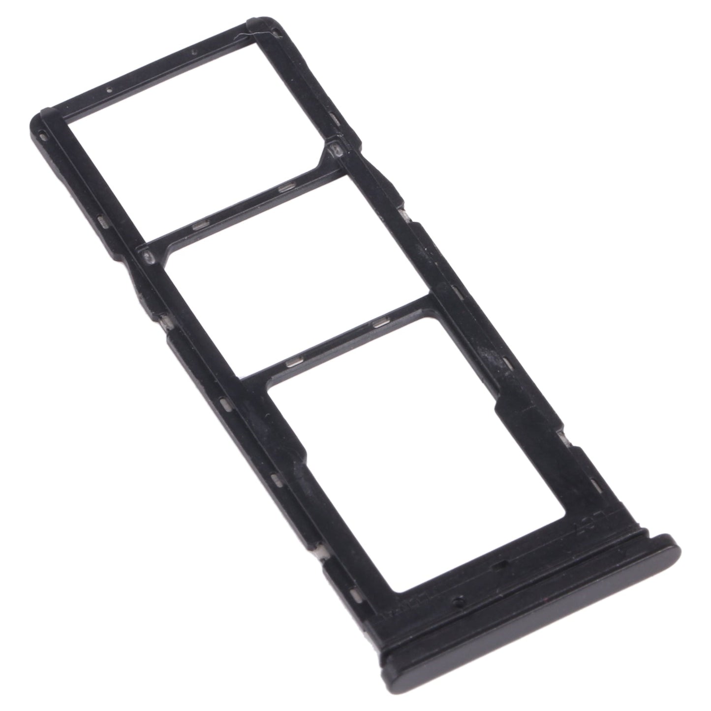 For Tecno Pouvoir 4 Pro / Pouvoir 4 LC7 SIM Card Tray + SIM Card Tray + Micro SD Card Tray (Black)