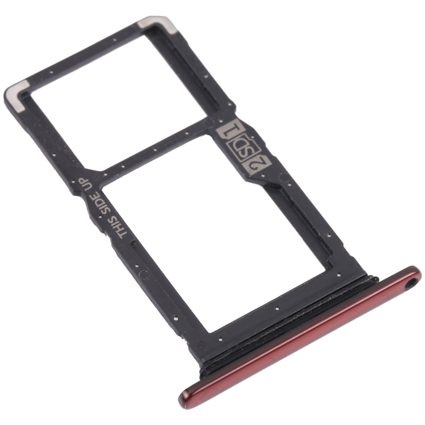SIM Card Tray + SIM Card Tray / Micro SD Card Tray for Motorola One Hyper XT2027 XT2027-1 (Red)