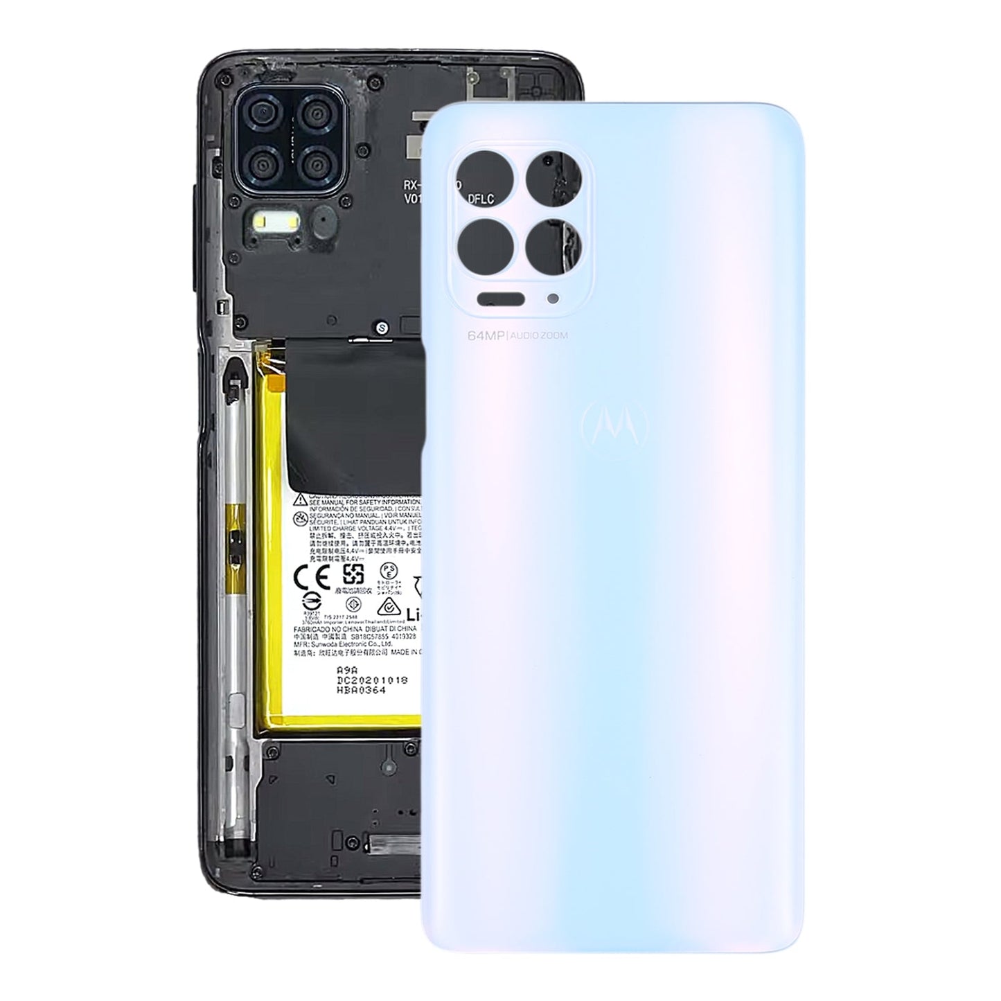 Battery Back Cover for Motorola Edge S(Silver)